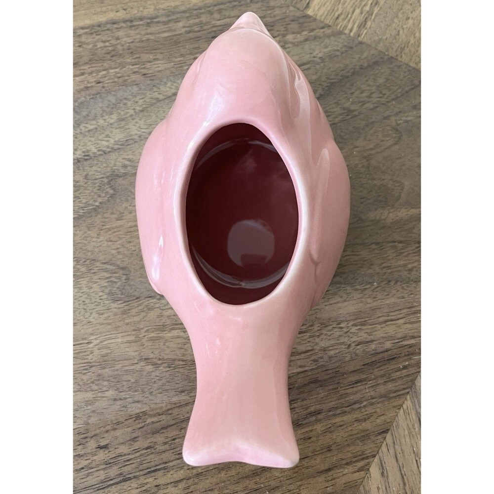 VTG Style Bubblegum Pink Bird Succulent Planter Coquette Farmhouse Bird Lovers - Picture 6 of 10